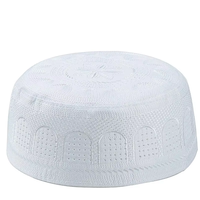 Conceptions ethniques traditionnelles de haute qualité mode vente en gros hommes broderie casquette de prière musulmane chapeau Ramadan Eid cadeau casquette musulman