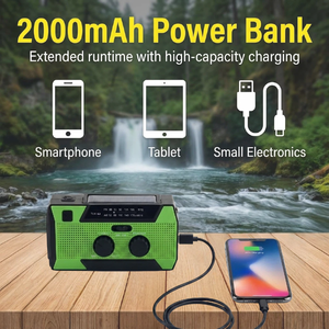 Kit de Emergencia Esencial con Alarma SOS, Cargador USB de 2000mAh, <span class=keywords><strong>Radio</strong></span> AM/<span class=keywords><strong>FM</strong></span>/WB para <span class=keywords><strong>Escuchar</strong></span> Noticias de Tormentas Tropicales y Tifones - Product Image 5