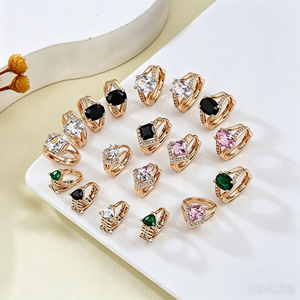 Pendientes de Moda para Mujer, Joyería de Lujo, Pendientes de Oro Amarillo de 18K para Chicas - Product Image 6