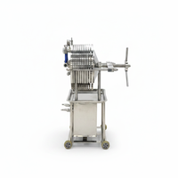 Filtre-presse à plaque en acier inoxydable de qualité alimentaire, filtre à cadre mobile, système de fermentation de jus et de bière artisanale, filtration du moût, 1 an