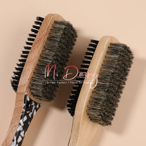 LOGO personalizzato 3000 + colori spazzole per barba double face da uomo doppio uso barba capelli pulizia suino criniera faggio legno spazzola - Product Image 6