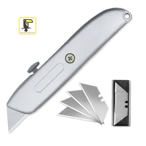 Automatic Lock Retractable Safety Blades Heavy Duty Paper Carpet Knife Pocket Cutter Utility Knives