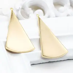 Wholesale Simple Fan型Irregular 14K Gold Plated Women Earrings Making Accessories