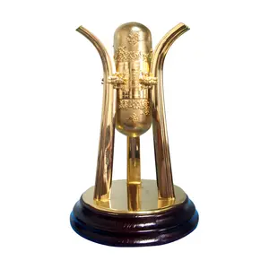 הסיני סיטונאי 3d לייזר חריטה אישית מיקרופון גביע גבוהה-סוף מתכת מוסיקה גביע