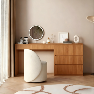 Nuevo Tocador de Madera Personalizado Color Rosa con Espejo para Dormitorio, Juego de Tocador con Cajones - Product Image 4