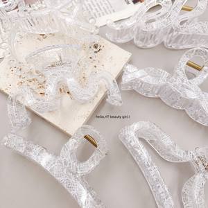 Automne hiver pinces à cheveux pour filles polyvalent haut de gamme Texture verre requin décoratif argent nouveau blanc <span class=keywords><strong>neige</strong></span> plastique similaire - Product Image 5