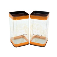 Cylindre en plastique personnalisé boîte transparente tube rond transparent PET emballage en PVC avec couvercle en étain