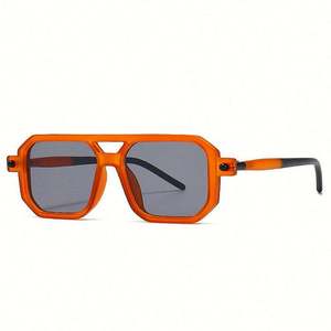 Gafas de Sol Personalizadas con Montura Cuadrada Poligonal, Anti-Luz Azul, con Doble Puente, para Hombre y Mujer - Product Image 1
