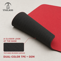 Tapete de Yoga Ortopédico Yugaland de Doble Color TPE, Tapete de Ejercicio Antideslizante de Alta Densidad para Fisioterapia, Proveedor de Fábrica al por Mayor