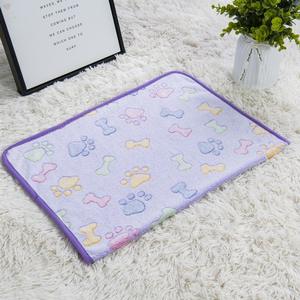 Couverture pour animaux de compagnie pliable et écologique à imprimé de patte épaisse, tapis de lit en polaire doux pour chats et chiens, motif animal universel - Product Image 5