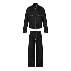 <span class=keywords><strong>Veste</strong></span> <span class=keywords><strong>en</strong></span> <span class=keywords><strong>jean</strong></span> pour hommes, coupe personnalisée, avec logo, style vintage, fabrication OEM <span class=keywords><strong>en</strong></span> gros - Product Image 1