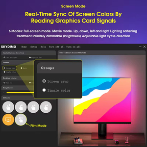 ไฟ RGB อัจฉริยะสำหรับจอคอมพิวเตอร์ ควบคุมสีซิงค์กับหน้าจอ แถบไฟตกแต่งบรรยากาศสำหรับเดสก์ท็อปพีซี ไฟสำหรับเล่นเกม - Product Image 4