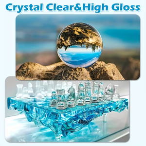 Résine époxy bicomposante transparente comme du cristal, sans bulles, sans jaunissement, auto-nivelante, mélange 3:1 pour le travail du bois et la construction - Product Image 6