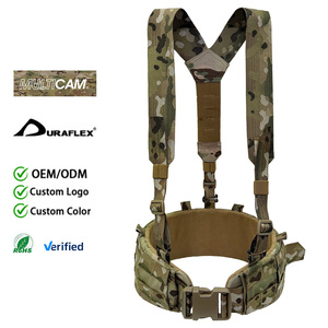 Cinturón Táctico de Combate con Tirantes, Cinturón Militar Acolchado Multicam Molle para Entrenamiento de Airsoft - Product Image 1