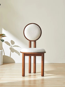 Silla <span class=keywords><strong>de</strong></span> Comedor <span class=keywords><strong>de</strong></span> Madera Ecológica <span class=keywords><strong>de</strong></span> Estilo Antiguo con Tapicería <span class=keywords><strong>de</strong></span> Lana <span class=keywords><strong>de</strong></span> <span class=keywords><strong>Cordero</strong></span> Blanca, Diseño <span class=keywords><strong>de</strong></span> Color Personalizable para Comedores Domésticos - Product Image 4