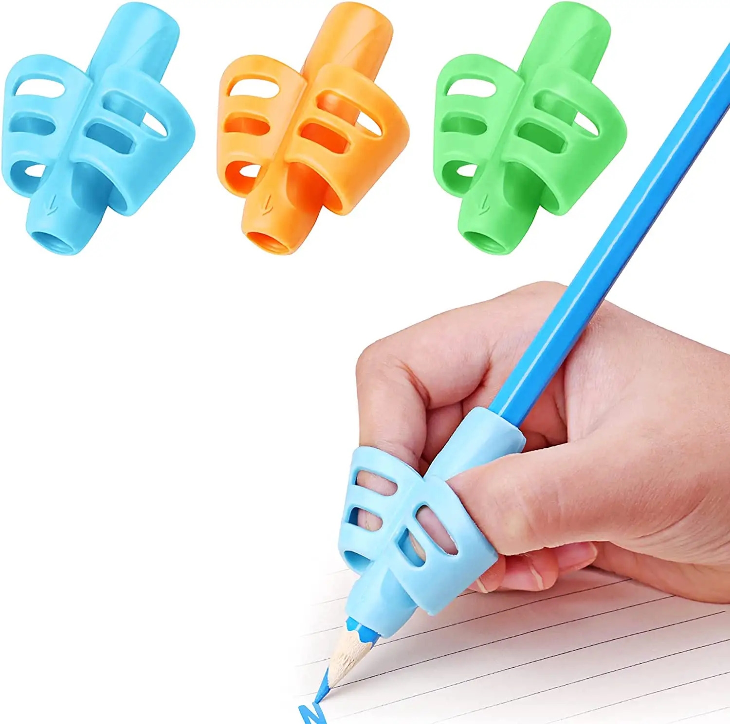 Lápis de silicone para criança, lápis de lápis para escrita à mão, para estudantes pré-escolar