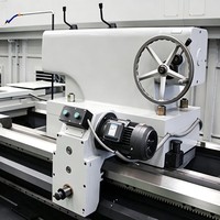 Mesin Bubut CNC Heavy Duty Big Bore CK61180G 1900mm Swing Over Bed A2-15 Spindle 37kW untuk Manufaktur Peralatan Energi