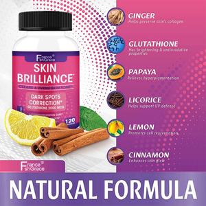 Complément éclaircissant pour la peau, améliore le teint, cible les taches brunes et les marques d'acné, 120 capsules - Product Image 4