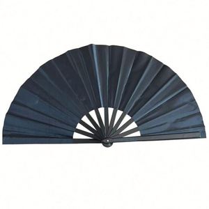 Abanico Plegable de Plástico Personalizado de 33 cm, Abanico de Mano Grande de Colores para Kung Fu, Carnaval, Música, Festival, Baile, Regalos, Artesanía de Bambú - Product Image 2