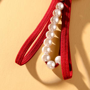 Lingerie Lace Underwear Female Perspective Thongs Pearl Panties Japan Style Low-Waist <strong>Transparent</strong> <strong>Knickers</strong> Sexy Women's G-String - Product Image 5