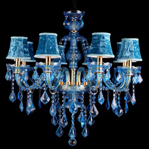 Nouveau design européen Bars <span class=keywords><strong>d</strong></span>écoratifs Lobby Chambres <span class=keywords><strong>d</strong></span>'<span class=keywords><strong>hôtes</strong></span> Lustre en cristal <span class=keywords><strong>de</strong></span> verre bleu Importation - Product Image 2