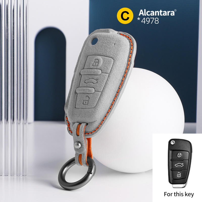 #4978 Grigio chiaro+cuciture arancioni