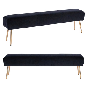Construction robuste confortable Décor à la maison élégant Banc pouf en <span class=keywords><strong>velours</strong></span> rembourré avec siège rembourré - Product Image 3