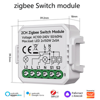 Module d'interrupteur intelligent Zigbee 3.0 10A 1/2/3/4 gangs, mini disjoncteur, contrôle Smart Life, Alexa, Google Home, Alice
