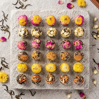 Boules de thé blanc chinois faites à la main, naturelles, 6 saveurs différentes, fleurs séchées mélangées, thé santé en vrac, sachet