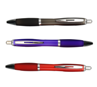 Stylo à bille promotionnel de nouveauté de marque de stylo de contour incurvé orange avec le corps en plastique coloré de largeur d'écriture de 1.0mm