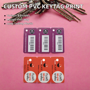 CLF CLF-C260402 Customized Offset Printing Magnetic Card with Hole 3up <b>Keytag</b> PVC Material Various Barcode Options - Product Image 2