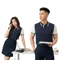 Vêtements de sport respirants manches de couleur contrastée Polo Polyester Spandex 95/5 T-shirt personnalisé variété de Styles approvisionnement direct en usine