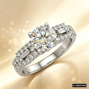 Custom S925/10K/14K/18K Solid Gold Rhodium Plated 1 Karat Lab Grown Diamond Wedding <b>Ring</b> VVS-VS Quality Brilliant Cut Party <b>Ring</b> - Product Image 4