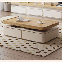 Table basse carrée nordique moderne et luxueuse légère Style simple italien Meubles de salon pour petit appartement Tables basses en bois