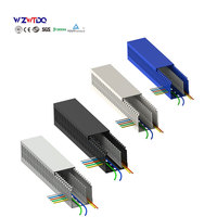Auge de fil en PVC Raceway de gestion avec couvercle de conduit de fil Conduits de câblage Ouverture du coffre Auge de séparation électrique forte et faible