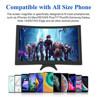 12 Inch L6 HD 3D Magnifier Stand Portable Glass Phone Screen Amplifier Flexible Tripod Eye Protector Mobile Phone Accessories
