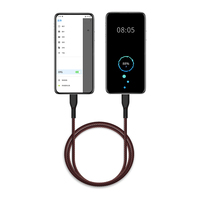 Câble de données blanc tendance 2026 de 1 m, chargeur rapide 3A 60W, câble USB pour téléphone portable, câble de charge en nylon pour téléphone à port micro