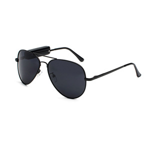 Gafas de sol inteligentes para hombre, montura metálica, lentes polarizadas negras, protección UV400, con función de música Bluetooth - Product Image 3