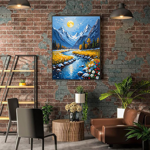 Kit Pittura con Numeri: <span class=keywords><strong>Paesaggio</strong></span> <span class=keywords><strong>Invernale</strong></span> con Montagna Innevata, Decorazione per la Casa, Opera d'Arte - Product Image 2