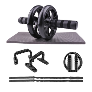 <span class=keywords><strong>CIMA</strong></span> CA-0089 Rueda Abdominal Negra, Kit de Ejercicio con Materiales de PVC y ABS, Unisex, Capacidad Máxima 150 kg - Product Image 1