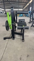Machine d'extension lombaire à charge libre, série trois rails, 8 positions, avec protège-tibias, plage de réglage de 5 niveaux de résistance, en acier inoxydable