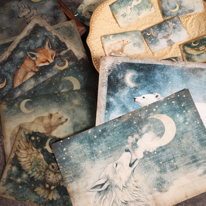 JAI IMAN-Ensemble de 16 papiers A5 transparents pour <span class=keywords><strong>scrapbooking</strong></span>, 8 papiers transparents à l'acide sulfurique et 36 autocollants - Product Image 6