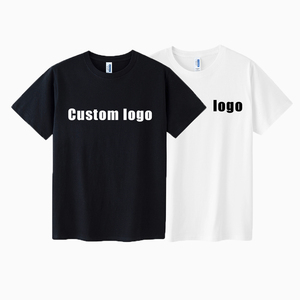 Streetwear <span class=keywords><strong>T</strong></span>-<span class=keywords><strong>shirt</strong></span> vierge ajusté <span class=keywords><strong>de</strong></span> créateur Logo personnalisé 100% coton décontracté respirant 150Gsm 2 <span class=keywords><strong>couleurs</strong></span> <span class=keywords><strong>T</strong></span>-<span class=keywords><strong>shirt</strong></span> unisexe - Product Image 1