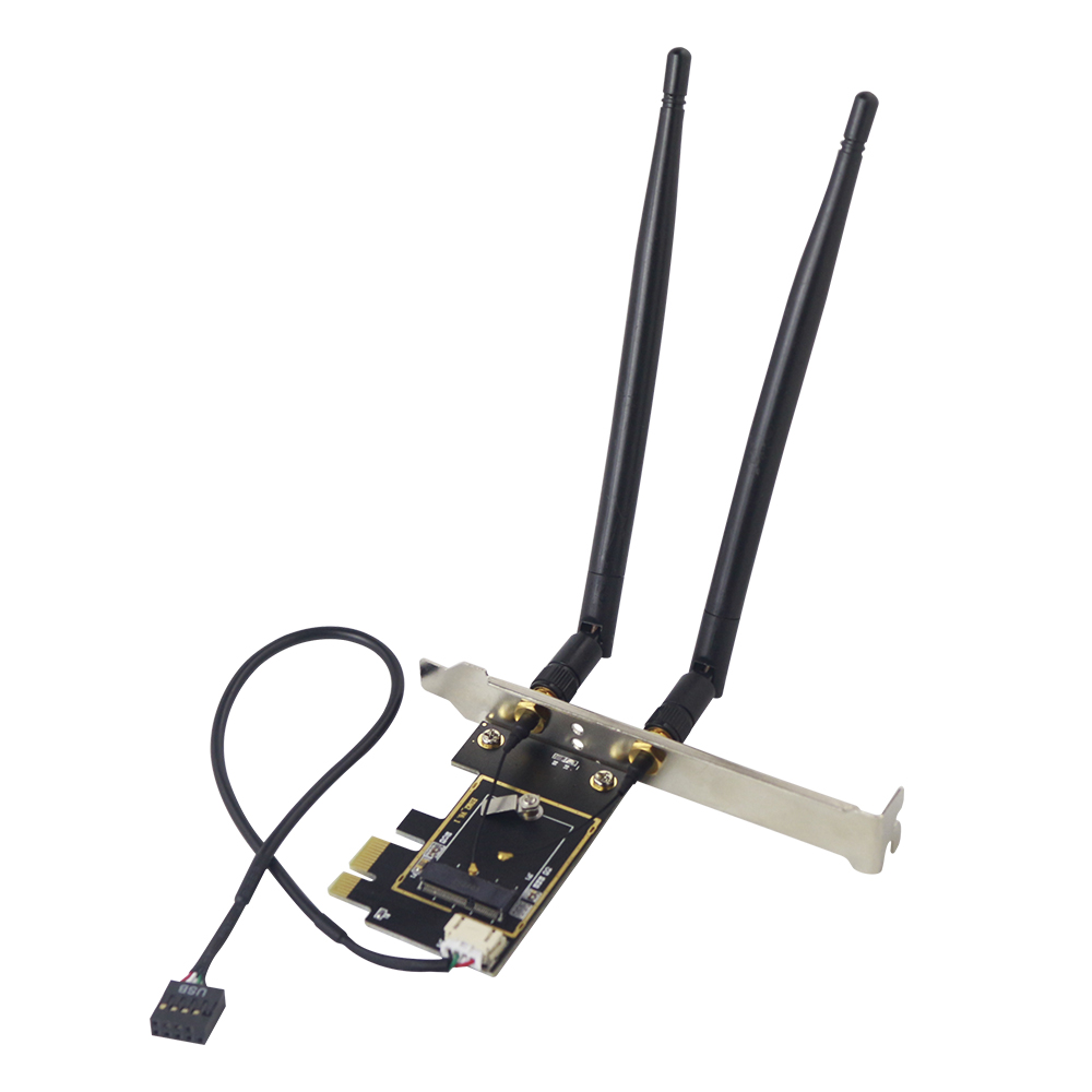 M.2 NGFF to PCI-E 1X Desktop WLAN Adapter Wireless WiFi Card for 8265