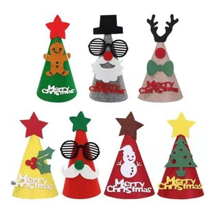 Chapeau de Noël en feutre-Chapeau en feutre pointu du vieil homme-Chapeau de dessin animé fait à la main pour enfants - Product Image 5