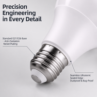 Ampoule LED A60 E27 220V, source Bridgelux, en aluminium et plastique, blanc chaud neutre, éclairage résidentiel