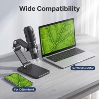 Microscope portable WiFi pour réparation mobile 50X-1600X HD 1080P caméra de microscope USB compatible avec Android IOS PC