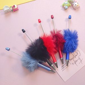 B7013 Schattige Pluche Bal Plastic Sieraden Decoratief Pluizig DIY Beadable Balpen Blanks voor Kralen Cadeau Bruiloft Verjaardag - Product Image 5