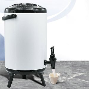 DB 2X 10L Grifo dispensador blanco Bebidas frías y calientes aisladas de acero inoxidable - Product Image 3