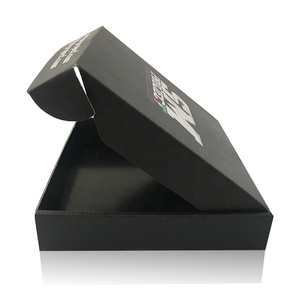 Plegable negro personalizado corrugado plegable transporte cajas de paquete personalizado con logotipo de servicio pesado de embalaje kraft caja de correo núm. - Product Image 1
